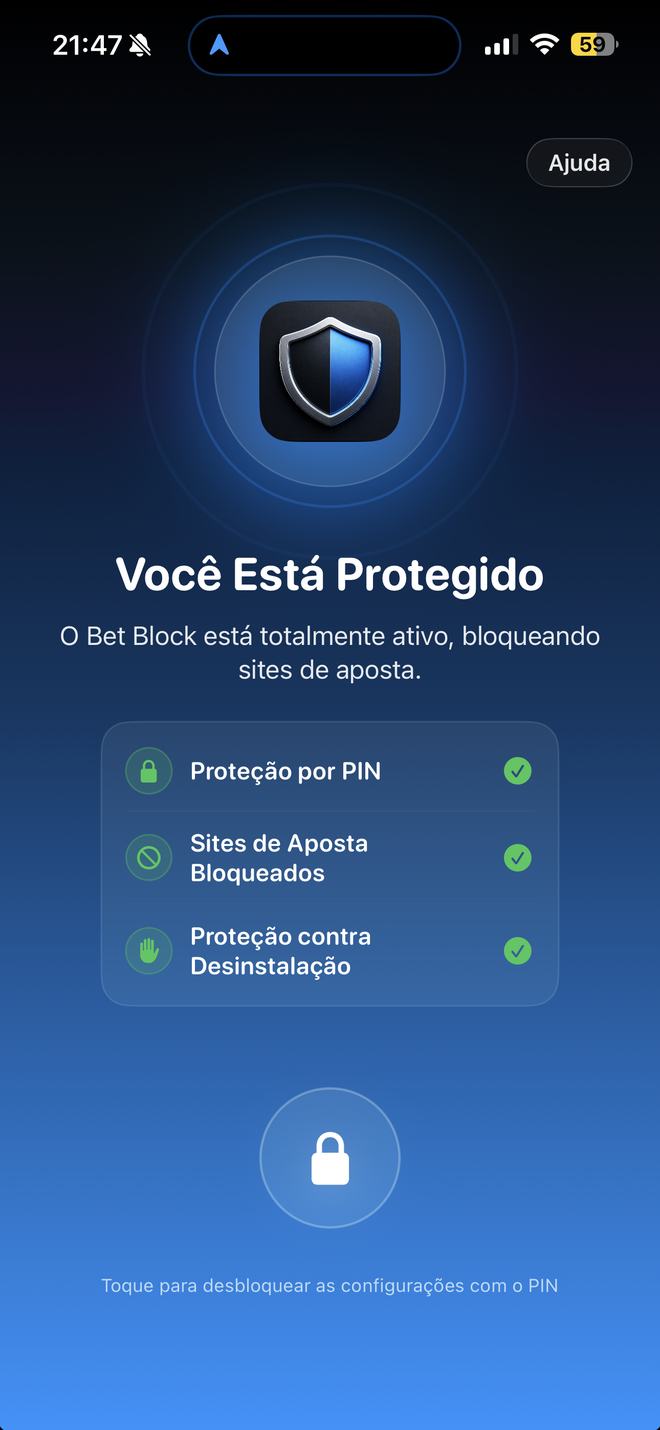Seu escudo está funcionando